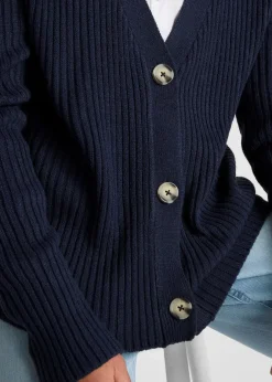 Discount Gerippte Strickjacke Damen Bekleidung·Jeans|Pullover & Strickjacken