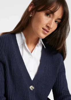 Discount Gerippte Strickjacke Damen Bekleidung·Jeans|Pullover & Strickjacken
