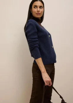 Discount Gerippte Strickjacke Damen Bekleidung·Jeans|Pullover & Strickjacken
