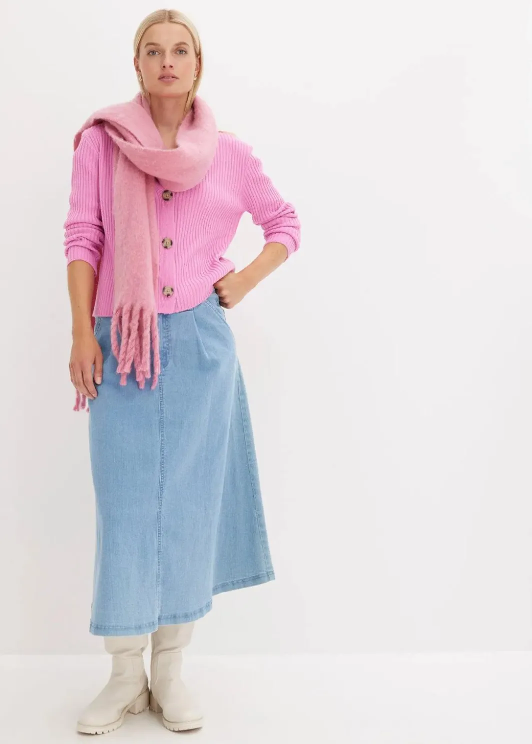 Clearance Gerippte Strickjacke Damen Bekleidung·Jeans|Pullover & Strickjacken