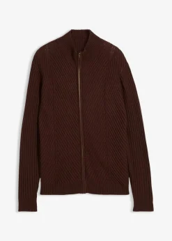 Best Gerippte Strickjacke aus Baumwoll-Mix Herren Große Größen|Pullover & Strickjacken