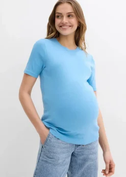 Damen bonprix Bekleidung·Blazer|Umstandsmode|Gerippte Umstandsshirts aus reiner Bio-Baumwolle (2er Pack)