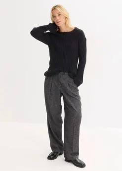 Discount Gerippter Oversize-Pullover Damen Pullover & Strickjacken|Strickmode