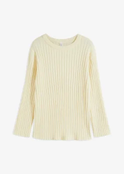 Damen bonprix Pullover & Strickjacken|Strickmode|Gerippter Oversize-Pullover