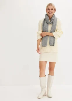 Damen bonprix Pullover & Strickjacken|Strickmode|Gerippter Oversize-Pullover