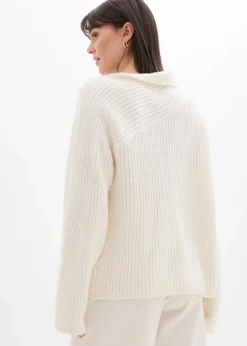 Damen bonprix Bekleidung·Umstandsmode|Strickmode|Gerippter Oversize-Pullover