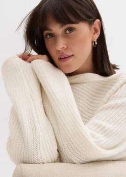 Damen bonprix Bekleidung·Umstandsmode|Strickmode|Gerippter Oversize-Pullover