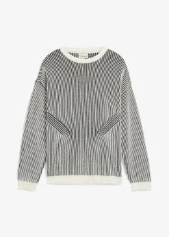 Clearance gerippter Pullover aus Baumwoll-Mix, Loose Fit Herren Große Größen|Pullover & Strickjacken