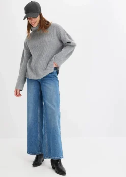 Damen bonprix Bekleidung·Umstandsmode|Bekleidung·Jeans|Gerippter Rollkragenpullover