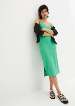 Hot Geripptes Bodycon-Kleid aus elastischem Baumwoll-Mix Damen Nachhaltigere Materialien|Kleider