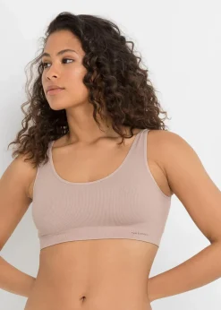 Damen bonprix Nachhaltigere Materialien|Seamless|Geripptes Feel Comfort Seamless Bustier (2er Pack)