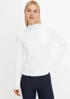 Damen bonprix Shirts & Tops|Geripptes Langarmshirt