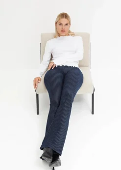 Damen bonprix Shirts & Tops|Geripptes Langarmshirt