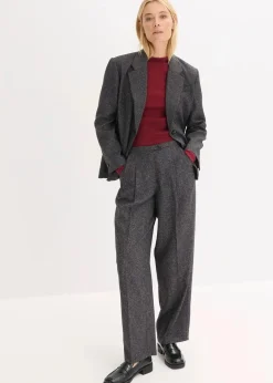 Damen bonprix Shirts & Tops|Geripptes Langarmshirt
