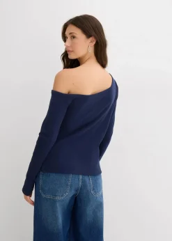 Damen bonprix Nachhaltigere Materialien|Shirts & Tops|Geripptes Langarmshirt