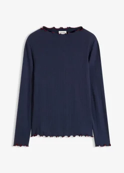 Damen bonprix Shirts & Tops|Geripptes Langarmshirt