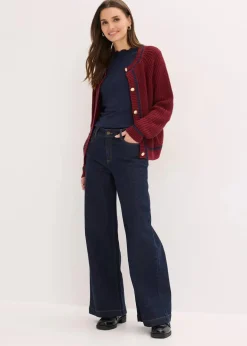 Damen bonprix Shirts & Tops|Geripptes Langarmshirt