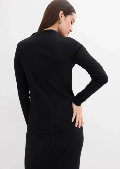 Damen bonprix Shirts & Tops|Geripptes Langarmshirt