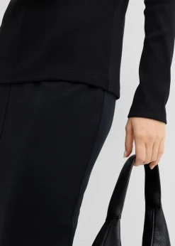Damen bonprix Shirts & Tops|Geripptes Langarmshirt