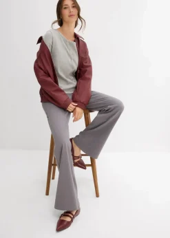 Clearance Geripptes Langarmshirt Damen Shirts & Tops|Nachhaltigere Materialien