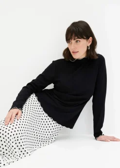 Damen bonprix Shirts & Tops|Geripptes Langarmshirt
