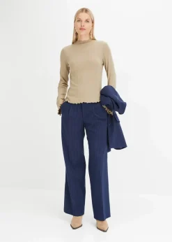 Damen bonprix Shirts & Tops|Geripptes Langarmshirt