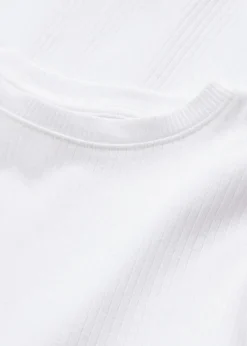 Damen bonprix Shirts & Tops|Basics|Geripptes Langarmshirt aus reiner Baumwolle