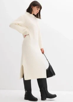 Sale Geripptes Strickkleid Damen Bekleidung·Umstandsmode|Bekleidung·Pullover & Strickjacken