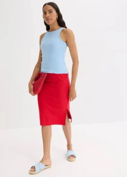 Damen bonprix Wäsche·Unterhemden|Bekleidung·Röcke|Geripptes Tanktop