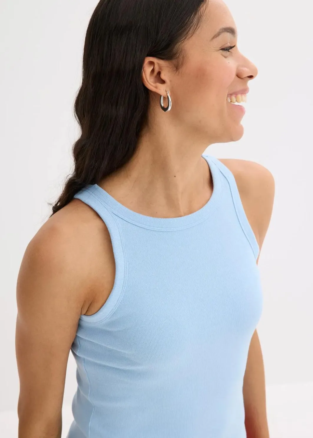 Damen bonprix Wäsche·Unterhemden|Bekleidung·Röcke|Geripptes Tanktop