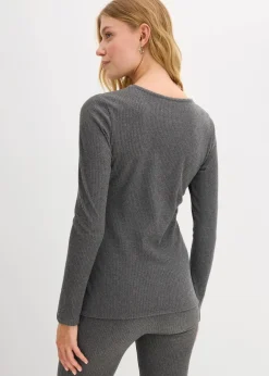 Outlet Geripptes Thermoshirt Damen Bekleidung·Jumpsuits|Bekleidung·Röcke