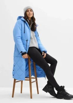 Damen bonprix Bekleidung·Hosen|Nachhaltigere Materialien|Gesteppter Funktions-Mantel mit reflektierenden Details