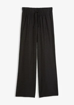 Damen bonprix Bekleidung·Kleider|Hosen|Gestreifte Jersey-Hose mit Kordelzug aus Baumwoll-Mix