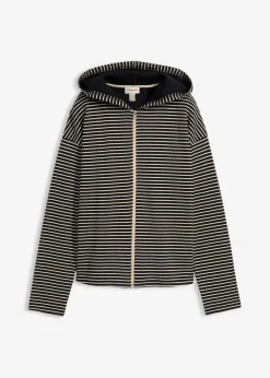 Online Gestreifte Sweatjacke aus Baumwoll-Mix Damen Bekleidung·Blusen & Tuniken|Sweat