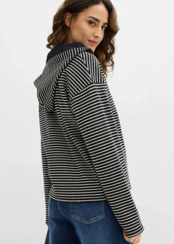 Online Gestreifte Sweatjacke aus Baumwoll-Mix Damen Bekleidung·Blusen & Tuniken|Sweat
