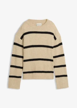 Damen bonprix Bekleidung·Umstandsmode|Strickmode|Gestreifter Pullover