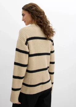 Damen bonprix Bekleidung·Umstandsmode|Strickmode|Gestreifter Pullover