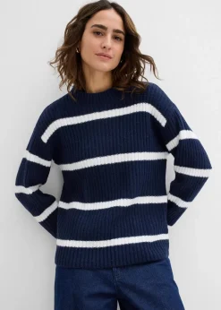 New Gestreifter Pullover Damen Bekleidung·Umstandsmode|Strickmode