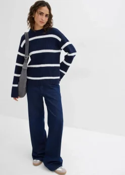 New Gestreifter Pullover Damen Bekleidung·Umstandsmode|Strickmode