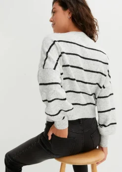 Damen bonprix Bekleidung·Umstandsmode|Bekleidung·Jeans|Gestreifter Pullover im Oversized Fit