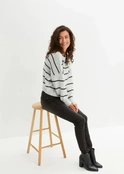 Damen bonprix Bekleidung·Umstandsmode|Bekleidung·Jeans|Gestreifter Pullover im Oversized Fit