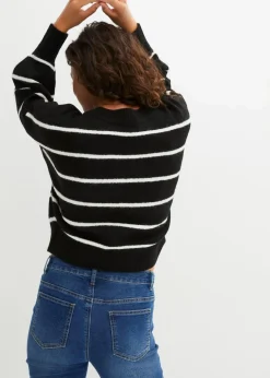 Outlet Gestreifter Pullover im Oversized Fit Damen Pullover & Strickjacken|Strickmode