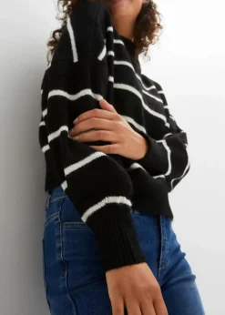 Outlet Gestreifter Pullover im Oversized Fit Damen Pullover & Strickjacken|Strickmode