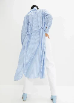 Damen bonprix Bekleidung·Pullover & Strickjacken|Kleider|Gestreiftes Blusenkleid mit Bindeband