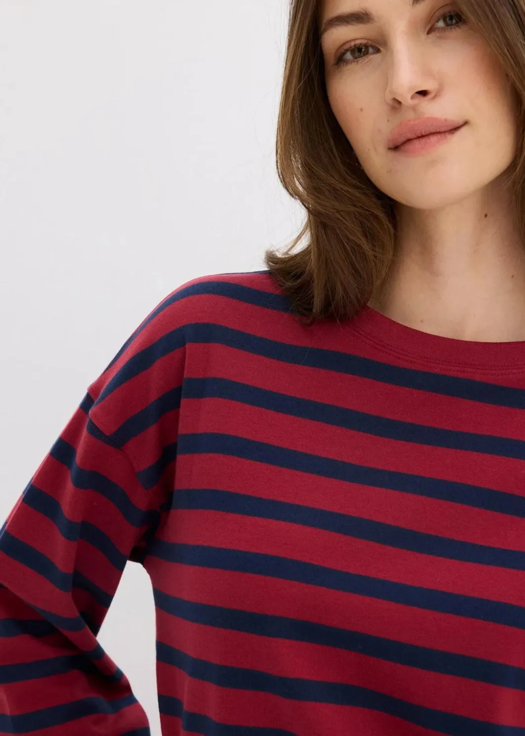 Discount Gestreiftes Shirt aus reiner Bio-Baumwolle Damen Nachhaltigere Materialien|Shirts & Tops