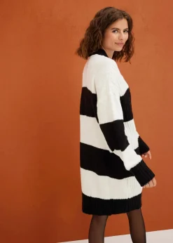 Discount Gestreiftes Strickkleid mit Zopfmuster Damen Bekleidung·Umstandsmode|Strickmode
