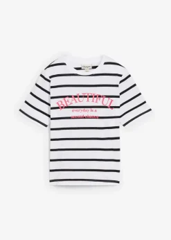 Damen bonprix Shirts & Tops|Nachhaltigere Materialien|Gestreiftes T-Shirt aus reiner Baumwolle