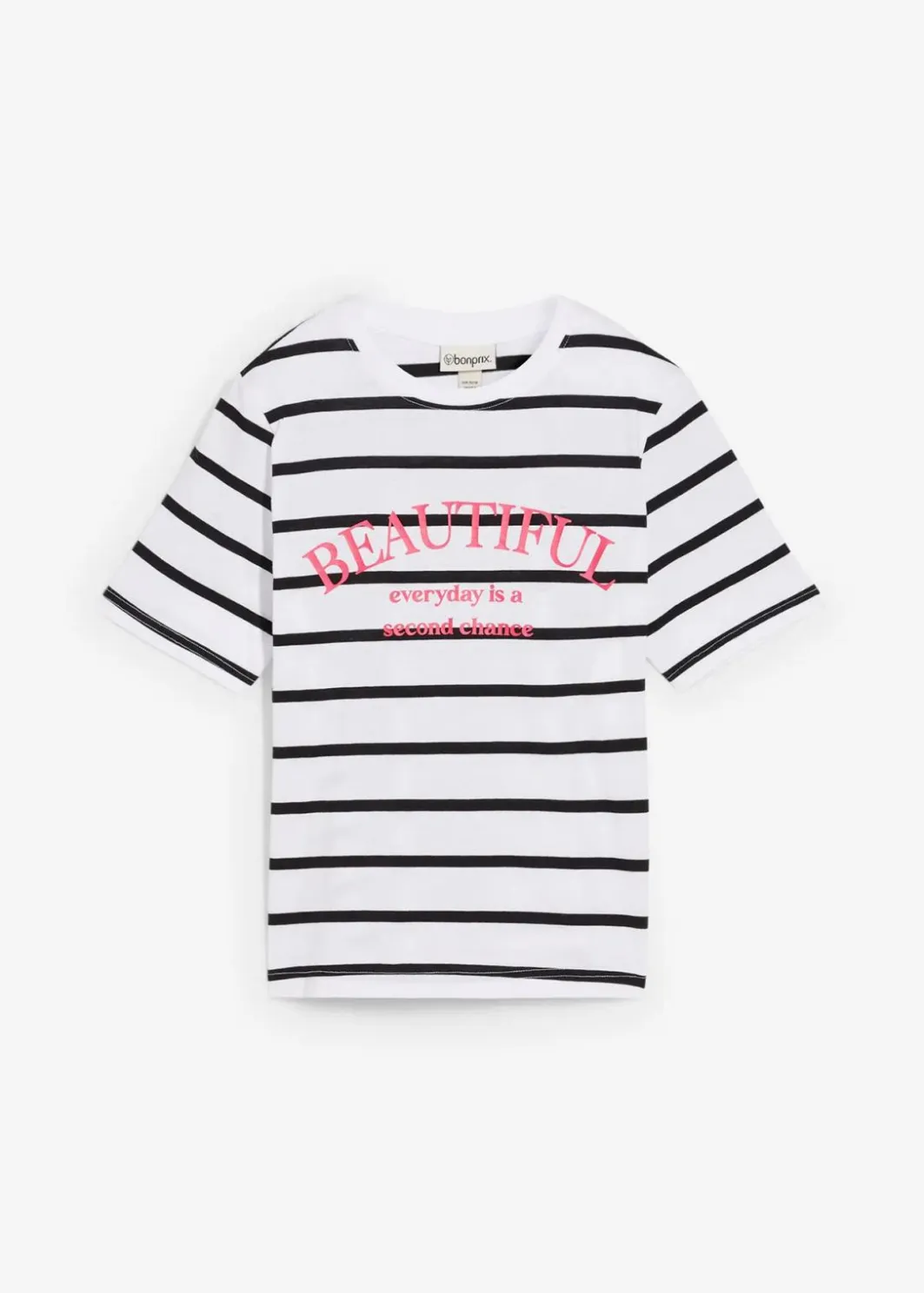 Damen bonprix Shirts & Tops|Nachhaltigere Materialien|Gestreiftes T-Shirt aus reiner Baumwolle