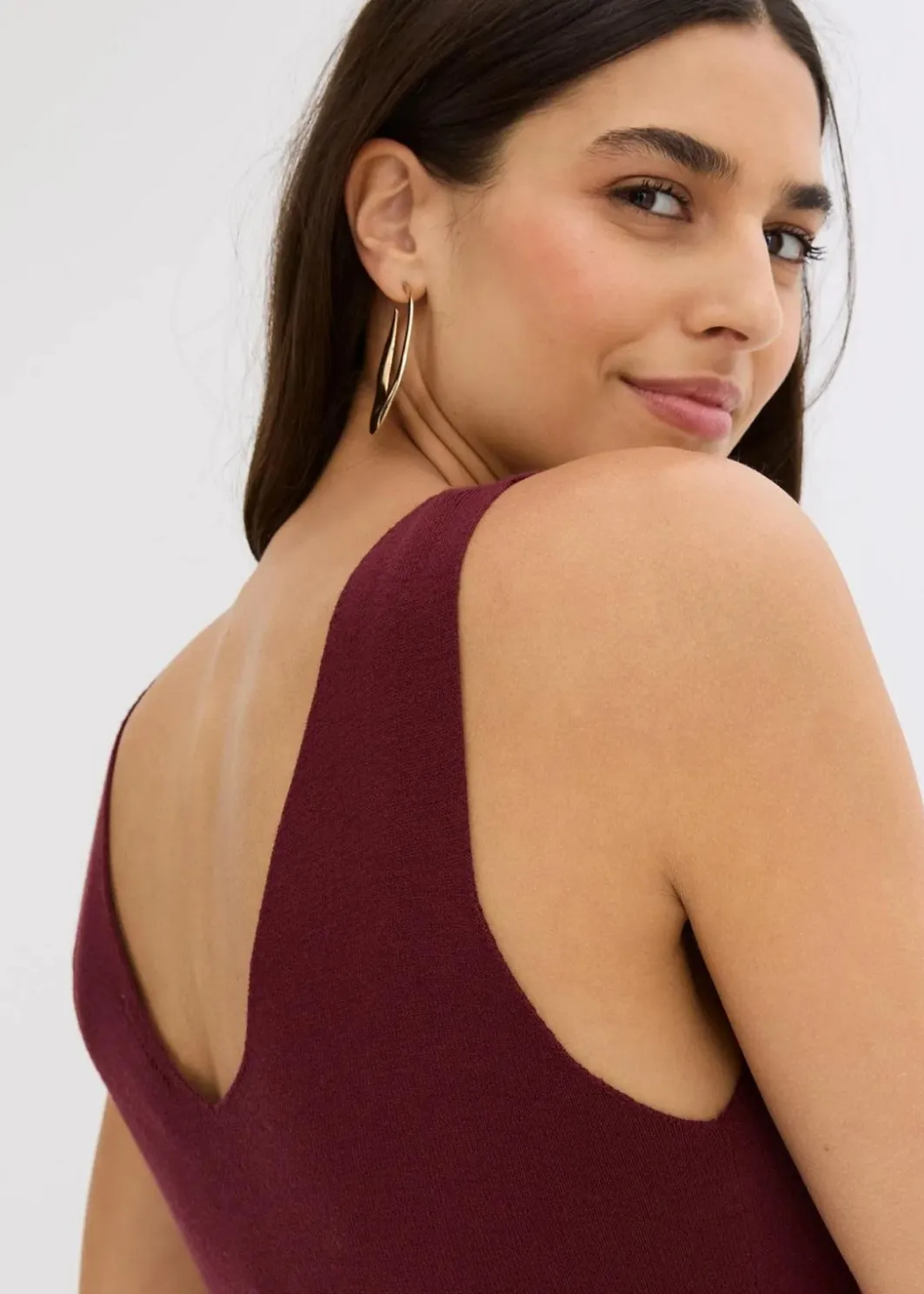 Damen bonprix Kleider|Nachhaltigere Materialien|Gestricktes Kleiderset (2-tlg. Set)