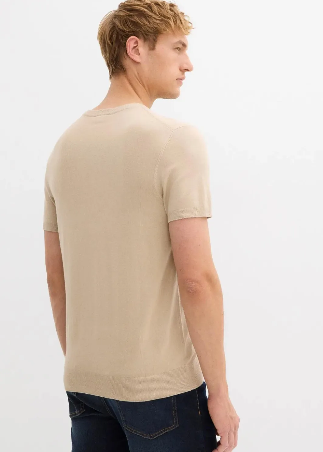 Herren bonprix Große Größen|Shirts & Polos|Gestricktes T-Shirt
